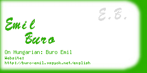 emil buro business card